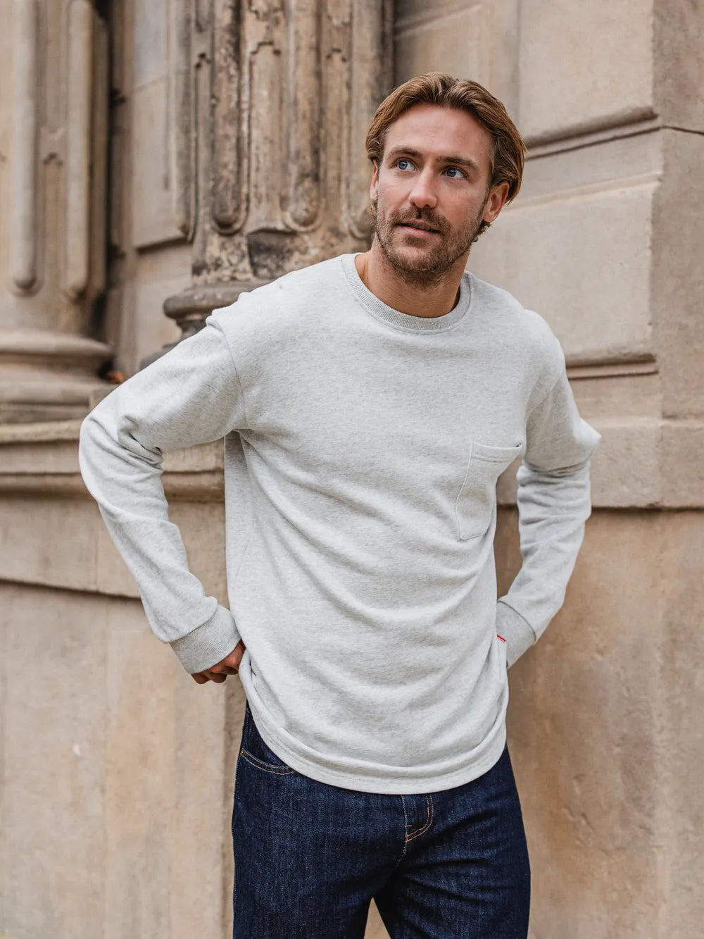 Light Grey Cotton Longsleeve