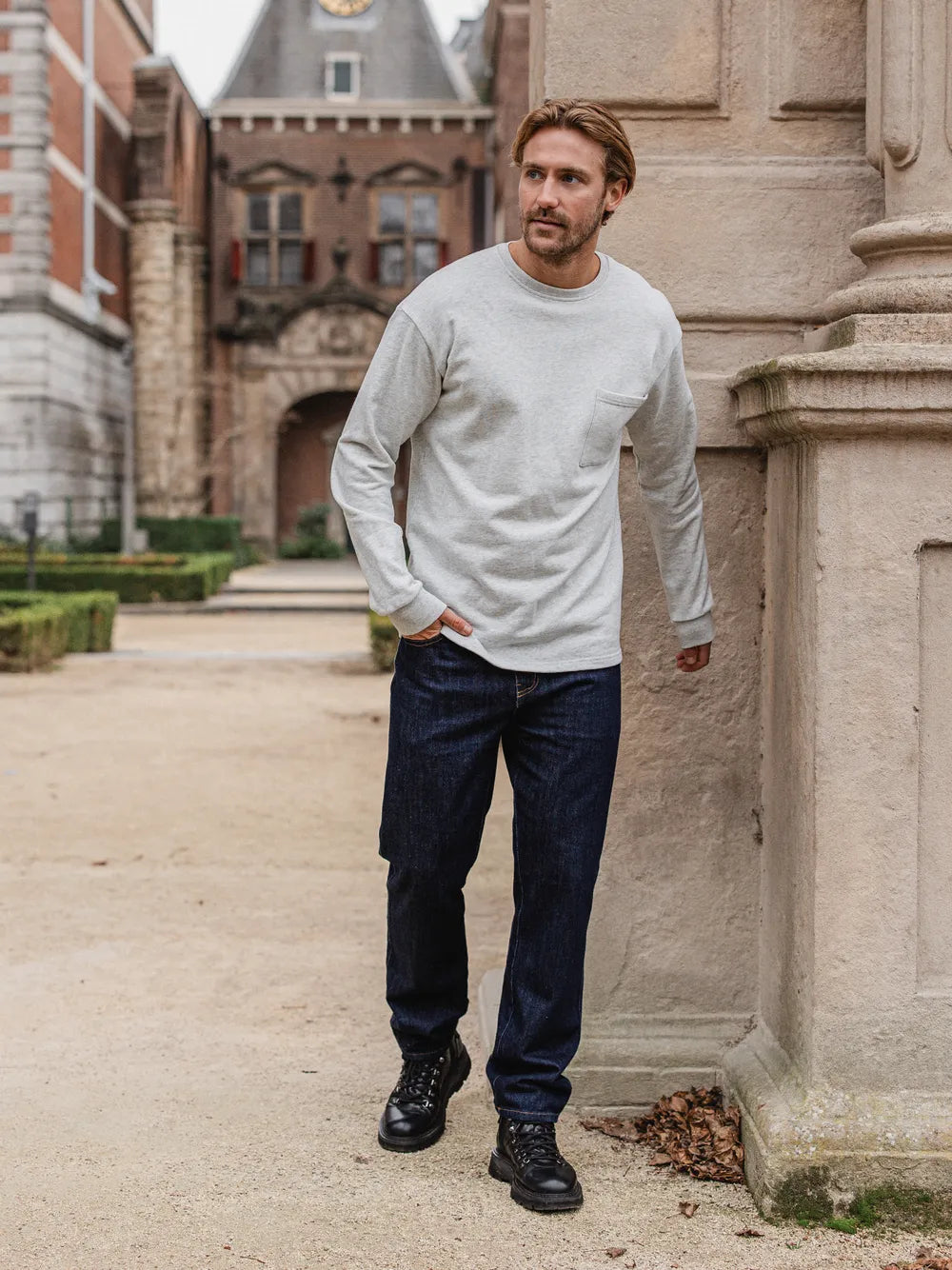 Light Grey Cotton Longsleeve