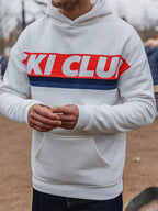 Weißer Oversized Ski Club Hoodie