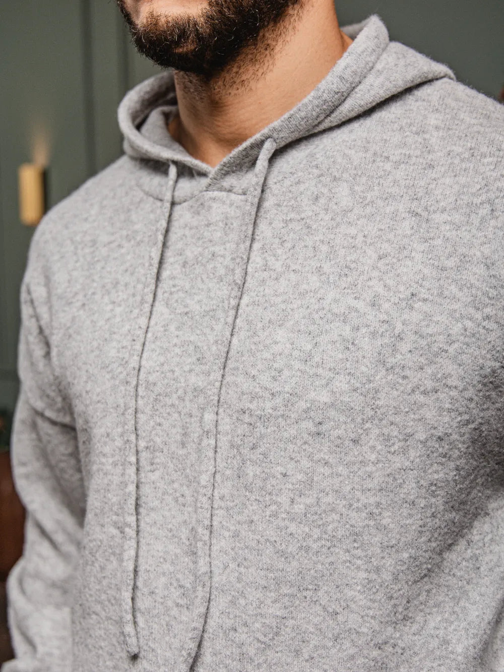 Light Grey Knit Hoodie