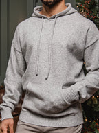 Light Grey Knit Hoodie