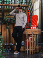 Sports Fleece Sweater Beige