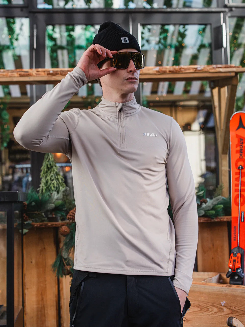 Sportlicher Fleece-Pullover, Beige