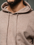 Light Brown Knit Hoodie