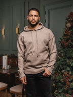 Light Brown Knit Hoodie