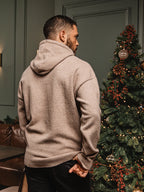 Light Brown Knit Hoodie