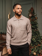 Brown Brushed Pocket Polo