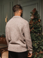 Light Brown Knit Hoodie