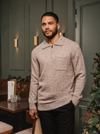 Brown Brushed Pocket Polo