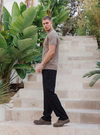 Brown Knit Polo Zipper