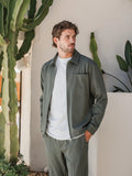 Green Classic Zip Overshirt