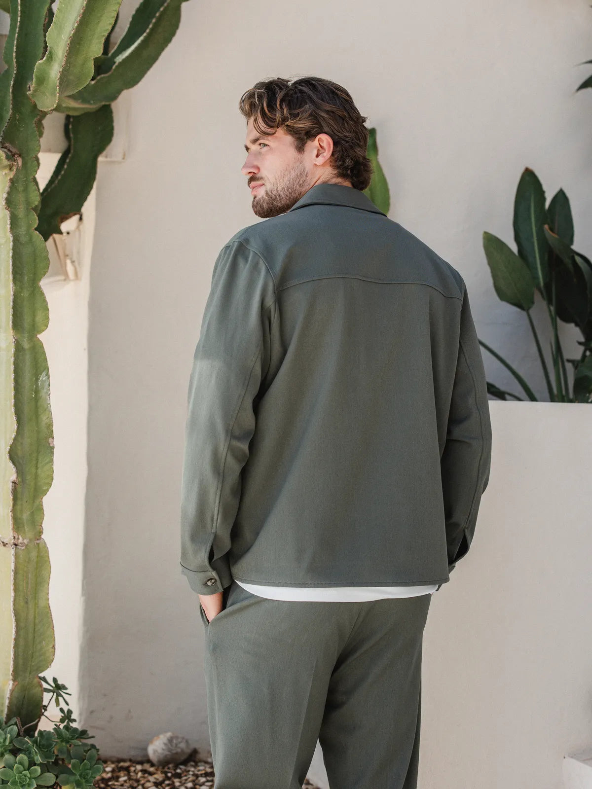 Green Classic Zip Overshirt