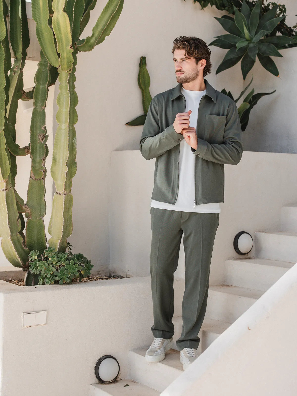 Green Classic Zip Overshirt