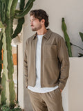 Brown Classic Zip Overshirt