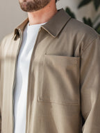 Brown Classic Zip Overshirt