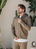Brown Classic Zip Overshirt
