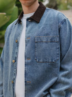 New Washed Collar Detail Overshirt