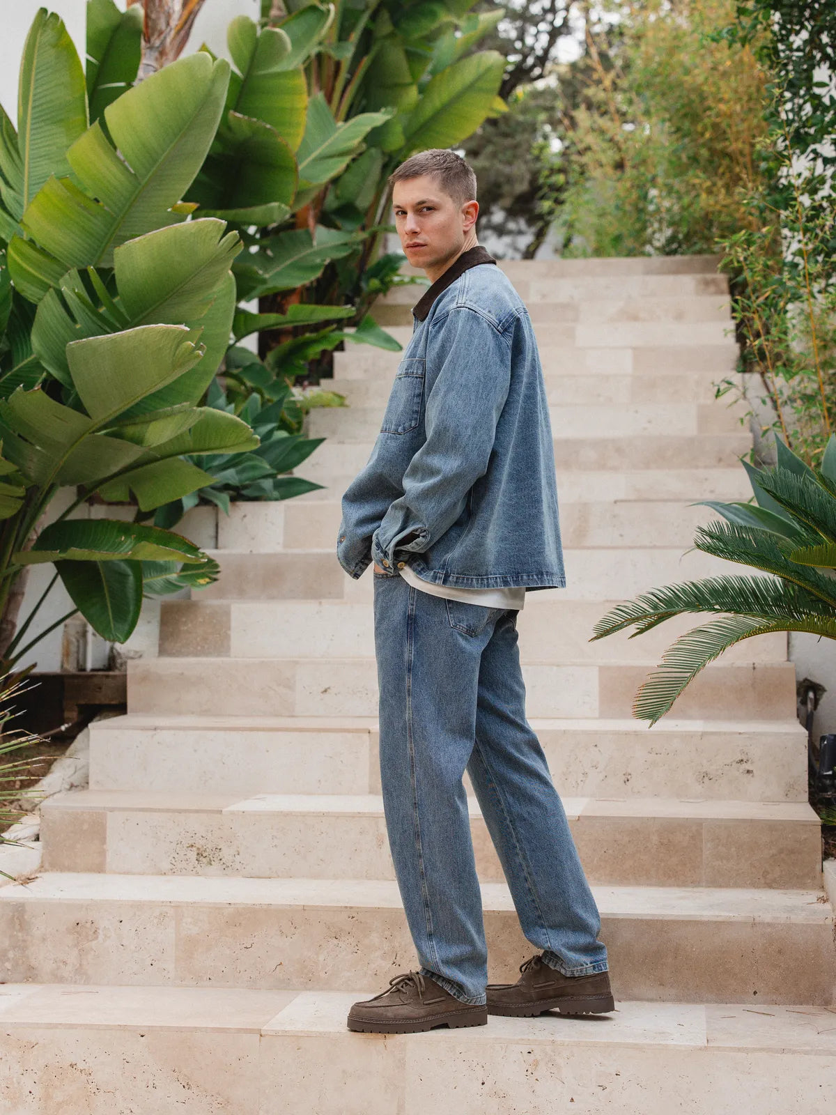 New Washed Collar Detail Overshirt