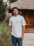 White Textured Oversized T-shirt