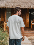 White Textured Oversized T-shirt