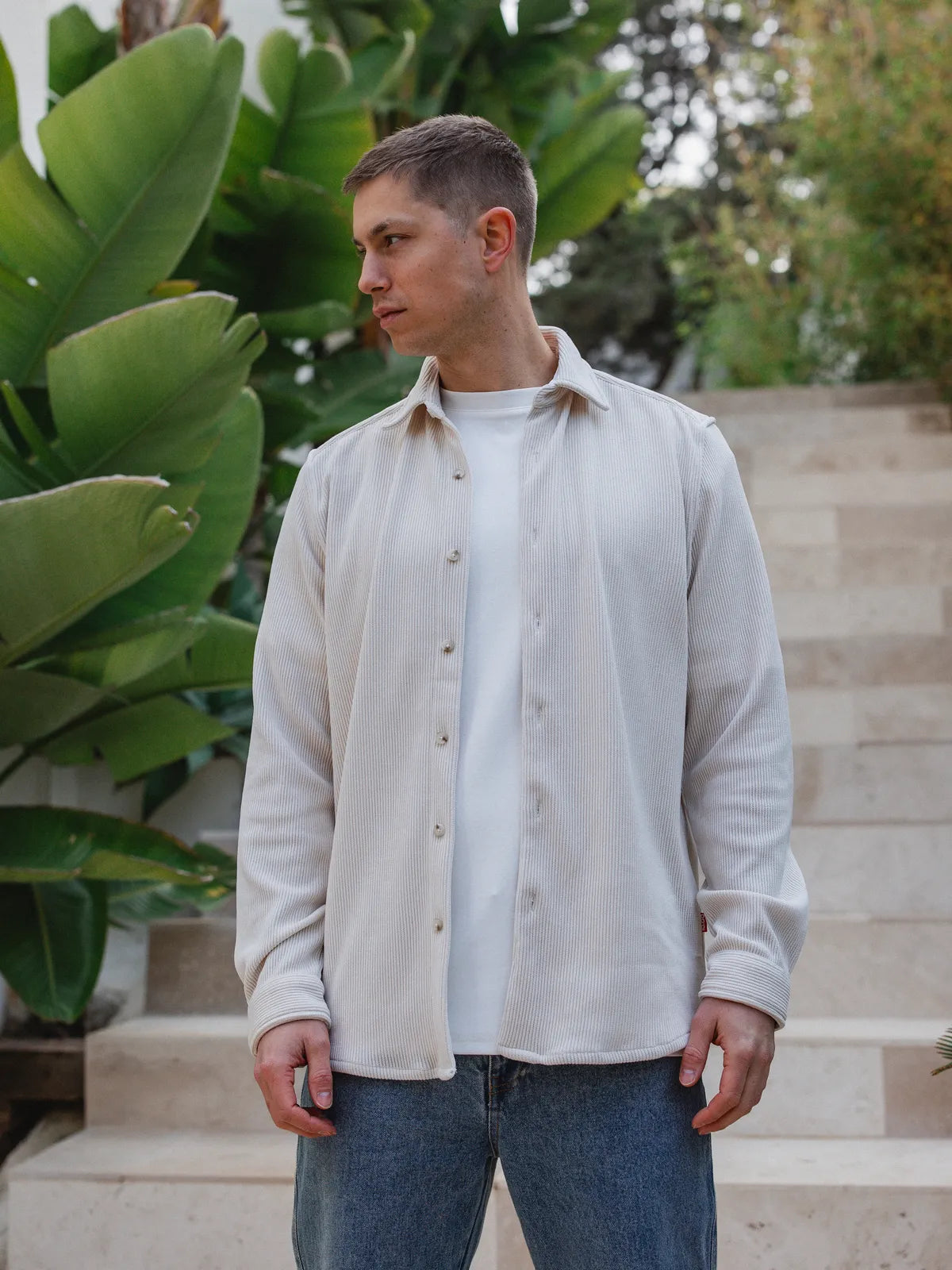 Beige Corduroy Shirt