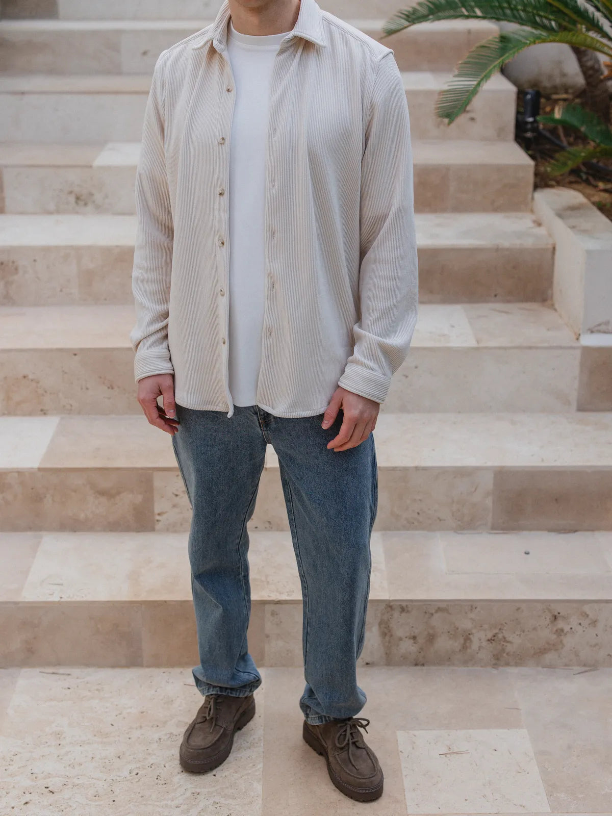 Beige Corduroy Shirt