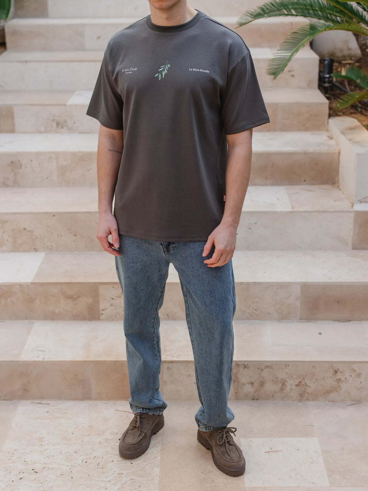 Off Black Olives Oversized T-shirt