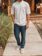 Cream Pocket Oversized T-shirt