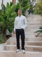 Off White Label Polo-Pullover mit halbem Reißverschluss