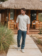 Cream Pocket Oversized T-shirt