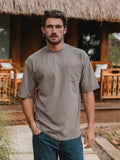 Braunes Oversize-T-Shirt mit Tasche