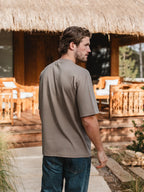 Brown Pocket Oversized T-shirt