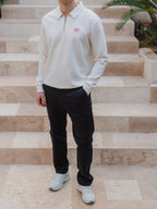 Off White Label Polo-Pullover mit halbem Reißverschluss
