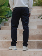 Marineblaue Baumwollhose