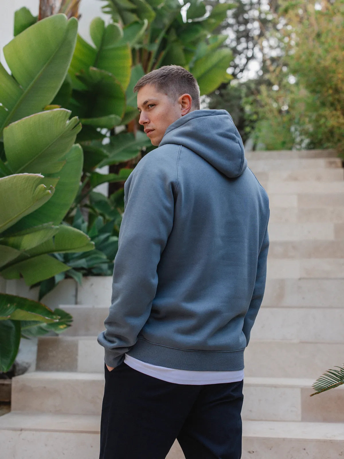 Blue Basic Oversized Hoodie