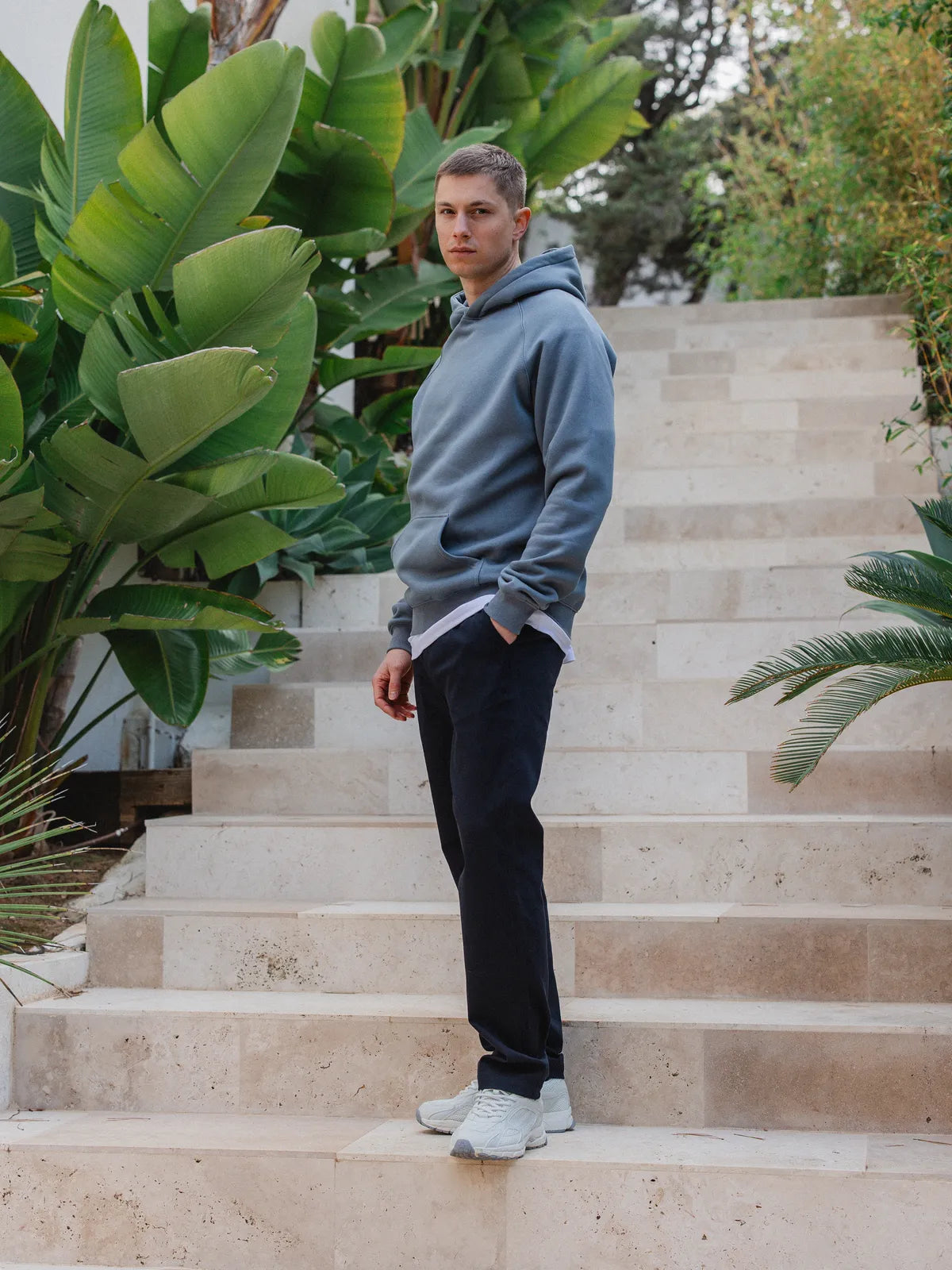 Blue Basic Oversized Hoodie