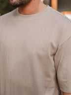 Light Brown Sleeve Oversized T-shirt