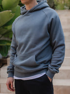 Blue Basic Oversized Hoodie