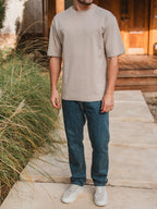 Light Brown Sleeve Oversized T-shirt