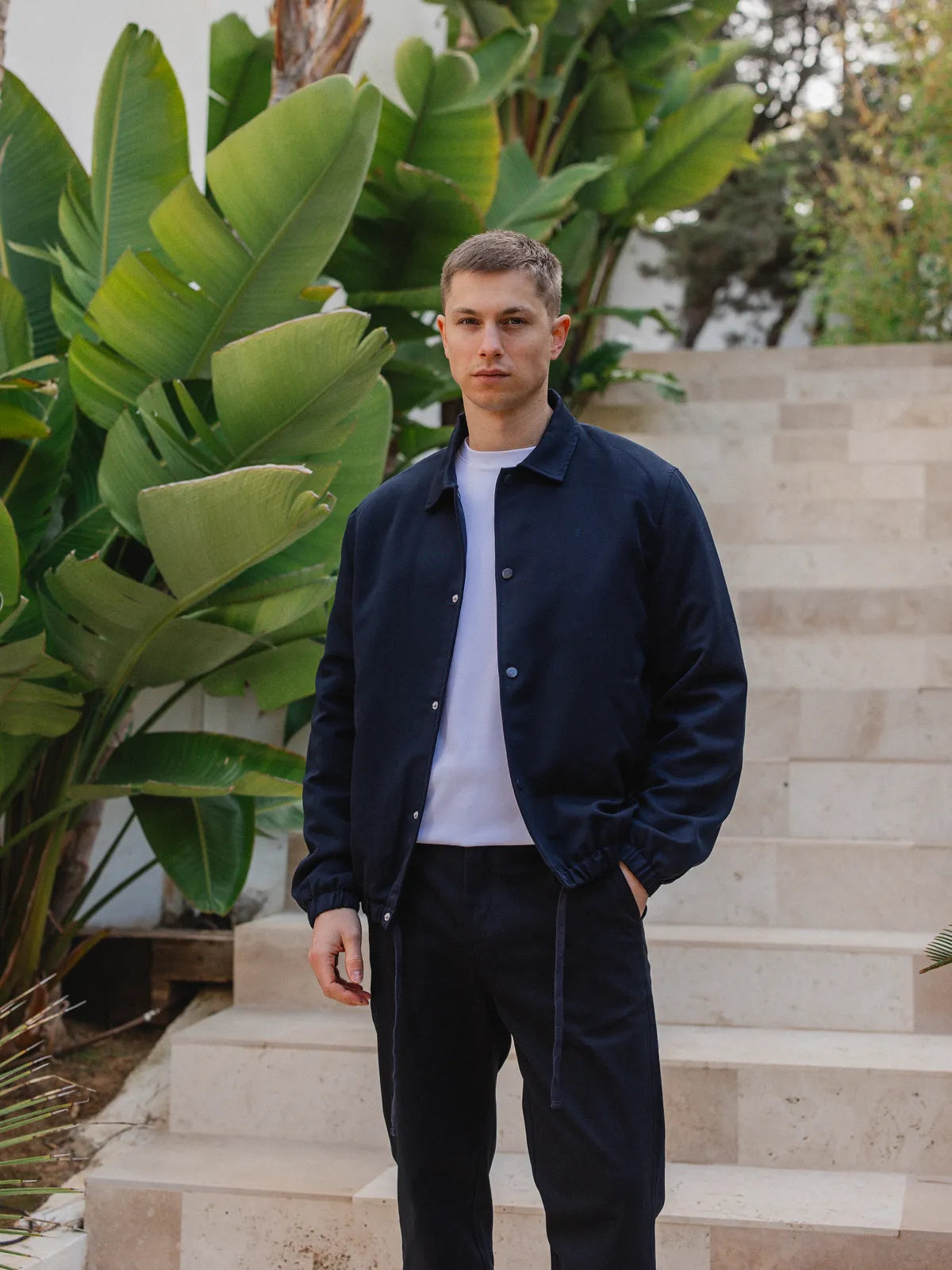 Navy Coach Jacket