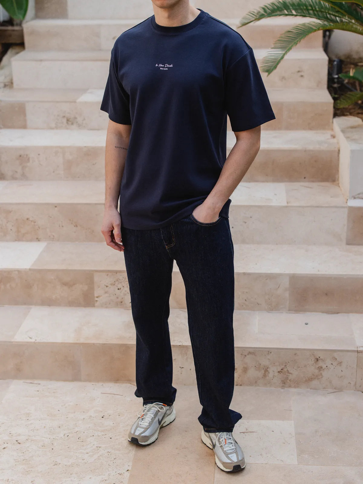 Navy La Hora Dorada Oversized T-shirt