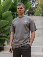 Brown Stamp Oversized T-shirt