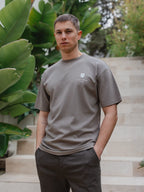 Brown Stamp Oversized T-shirt