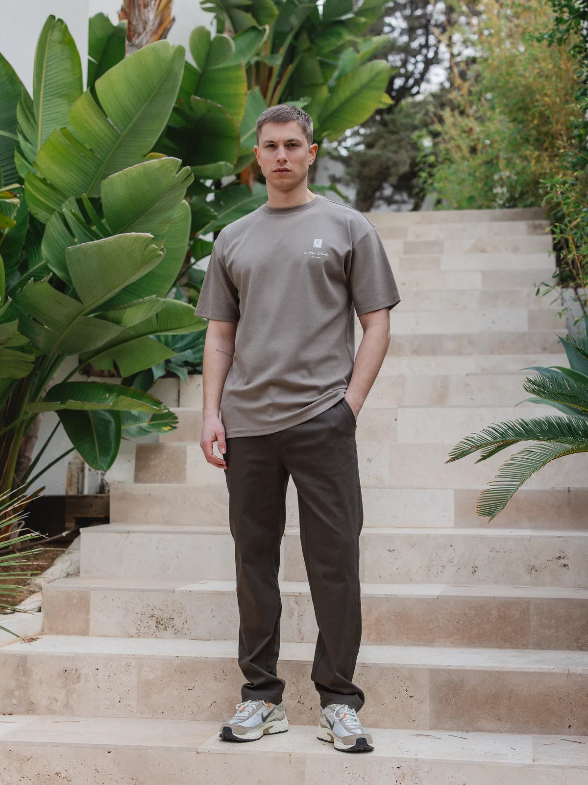 Brown Stamp Oversized T-shirt