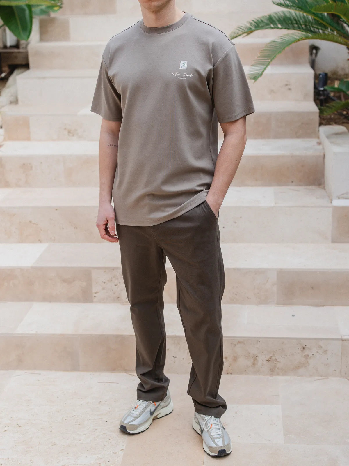 Brown Stamp Oversized T-shirt