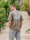 Braunes Ibiza Oversized T-Shirt