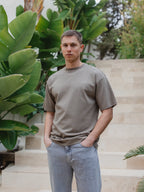 Braunes La Hora Label Oversized T-Shirt