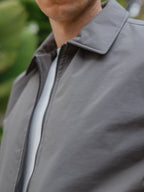 Grey Padded Coach Zip Jacket