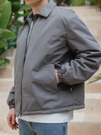 Grey Padded Coach Zip Jacket