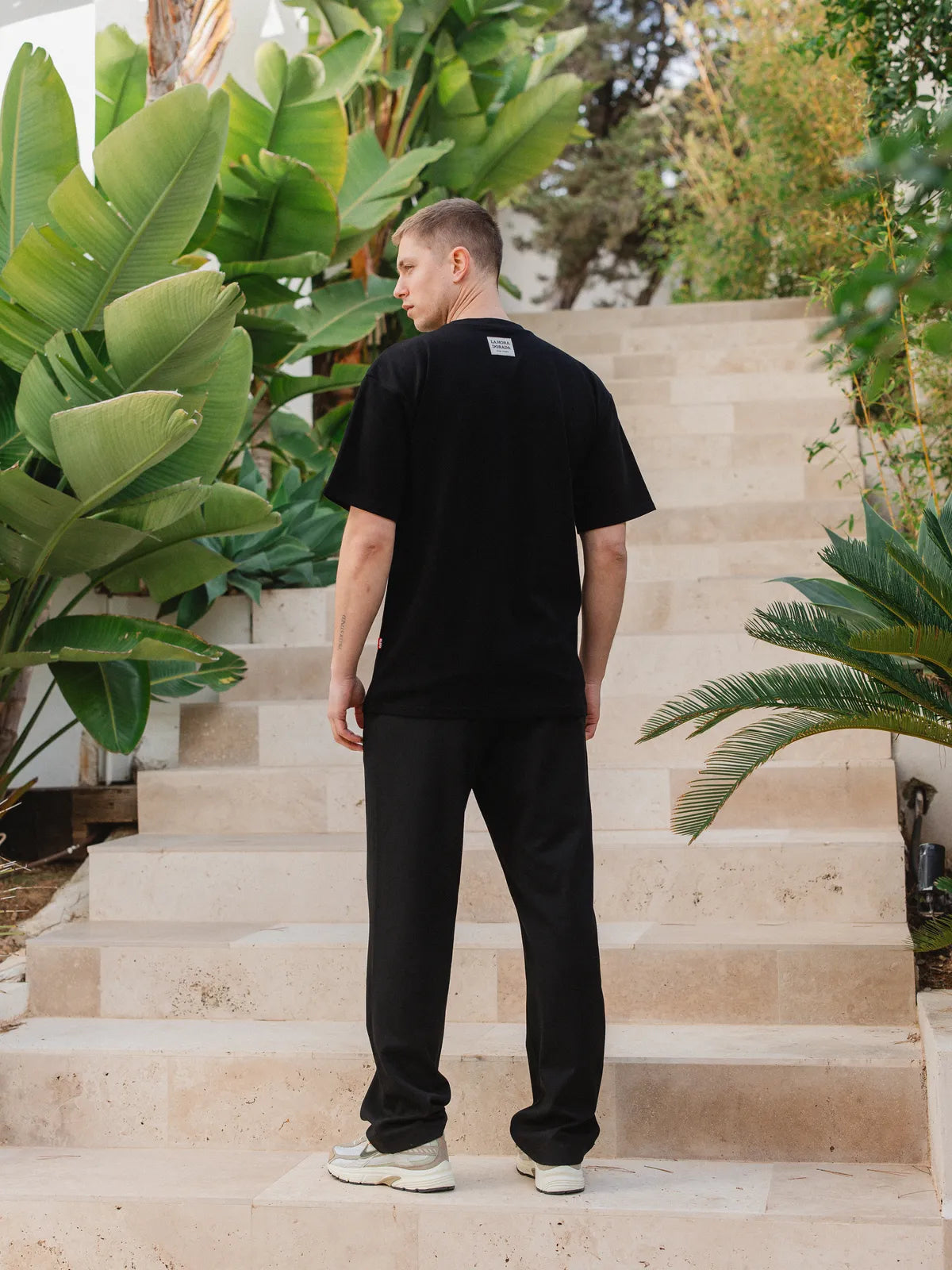 Schwarzes La Hora Label Oversized T-Shirt